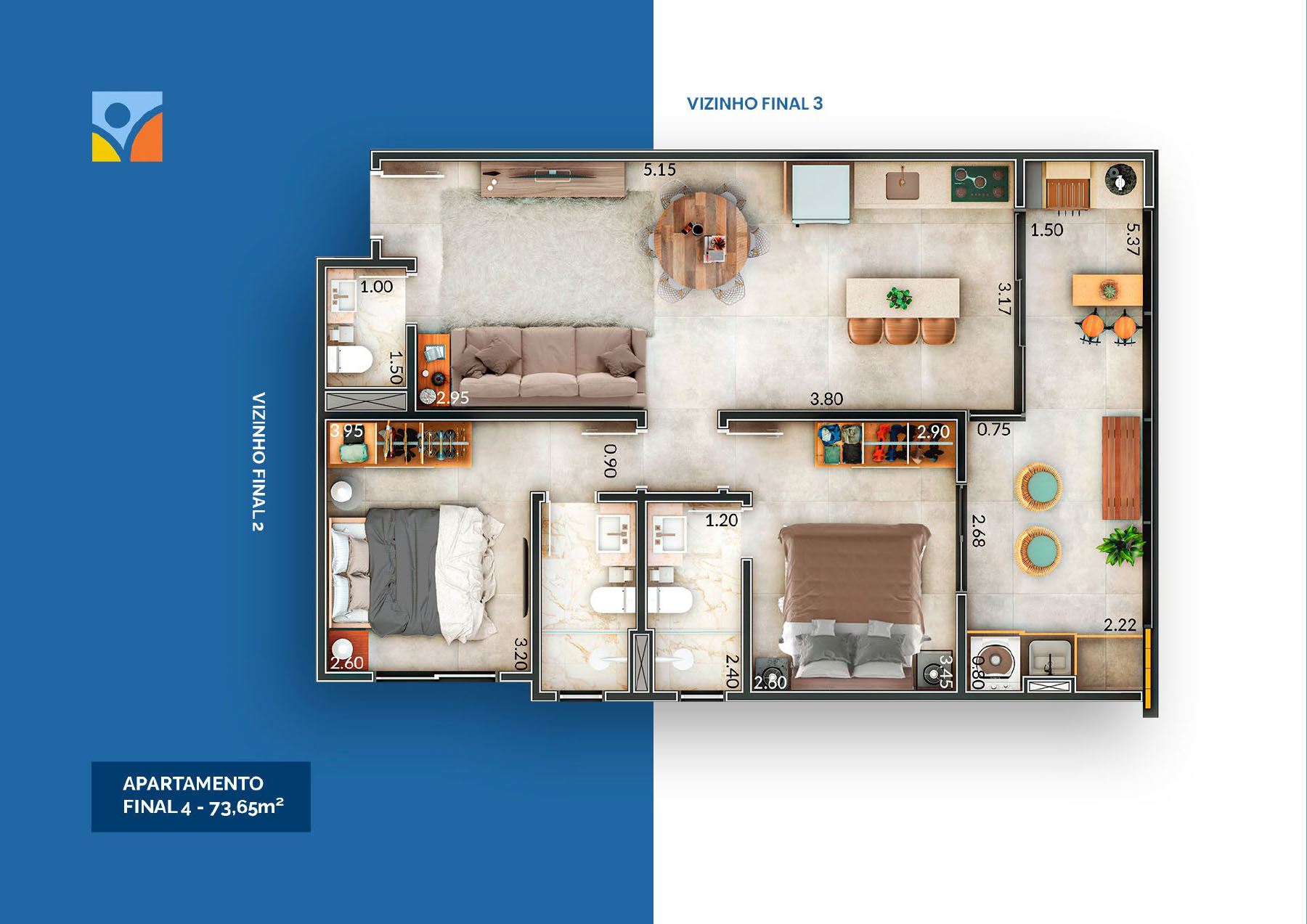 Final Apt 4_Apartamento na Planta Città di Vernazza na Praia do Itaguá em Ubatuba