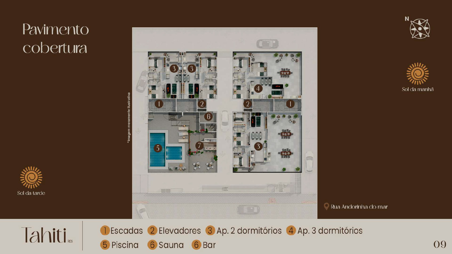 pavimento cobertura_apartamento na planta_ Ubatuba_Tahiti Residence