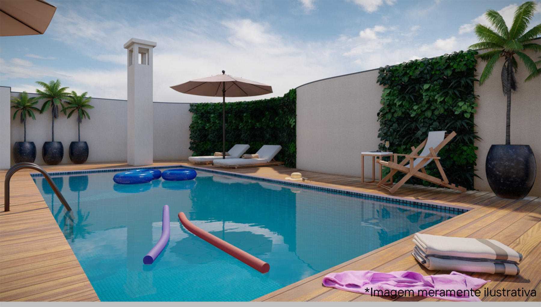 piscina - Apartamento na Planta Abitare Ocean Art na Praia do Itagua