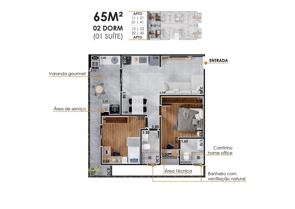 Apartamento na Planta Ibiporã localizado na Praia do Perequê Açu em Ubatuba-11