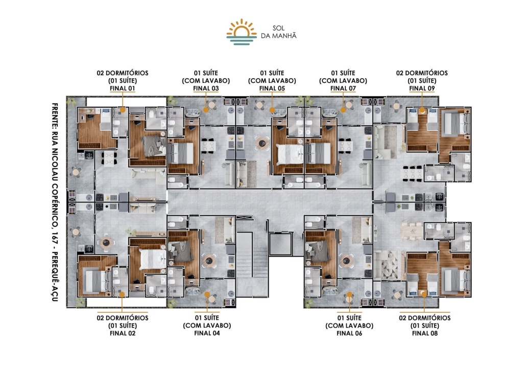 Apartamento na Planta Ibiporã localizado na Praia do Perequê Açu em Ubatuba-13