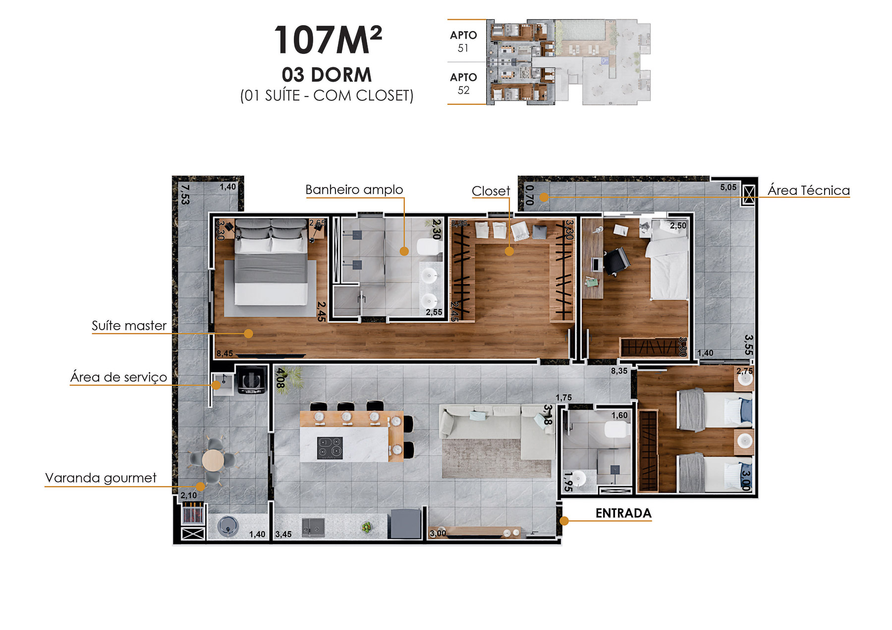 Apartamento na Planta Ibiporã localizado na Praia do Perequê Açu em Ubatuba-8