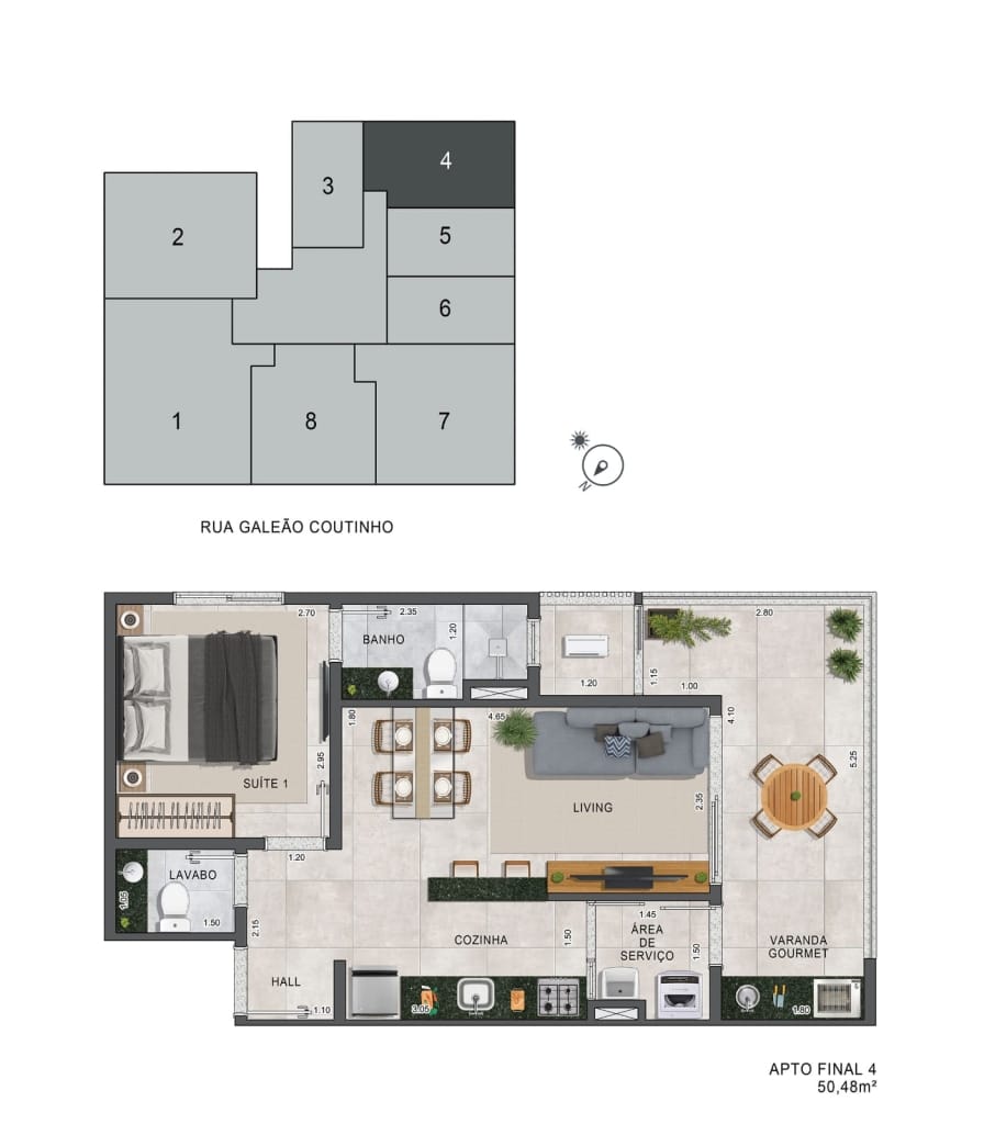 Panta Final 4 - Mayer Residence - Apartamento na Planta em Ubatuba - Praia do Itagua