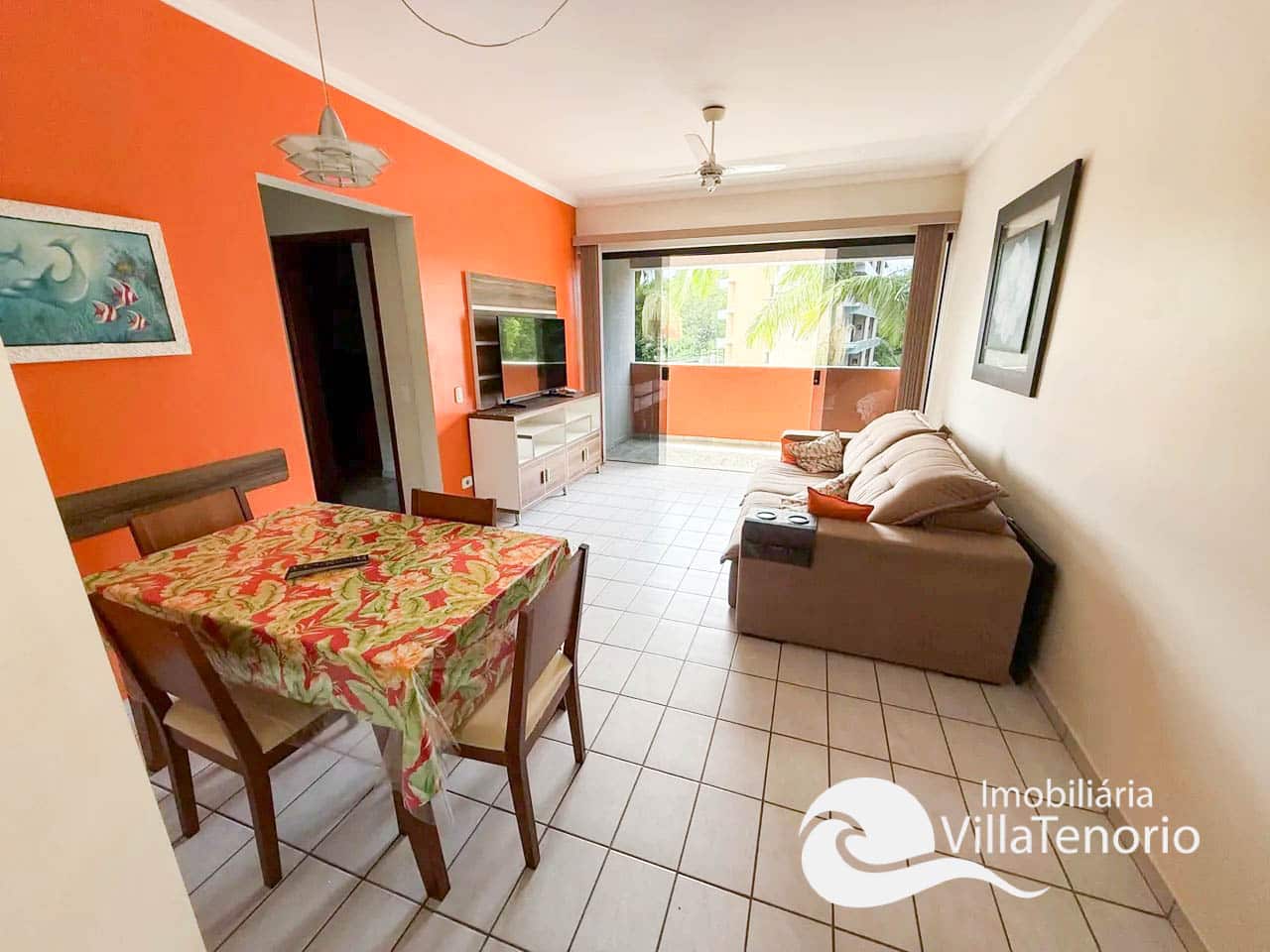 sala-APARTAMENTO 2 DORMITORIOS PRAIA DO TENÓRIO PROXIMO A PRAIA -2