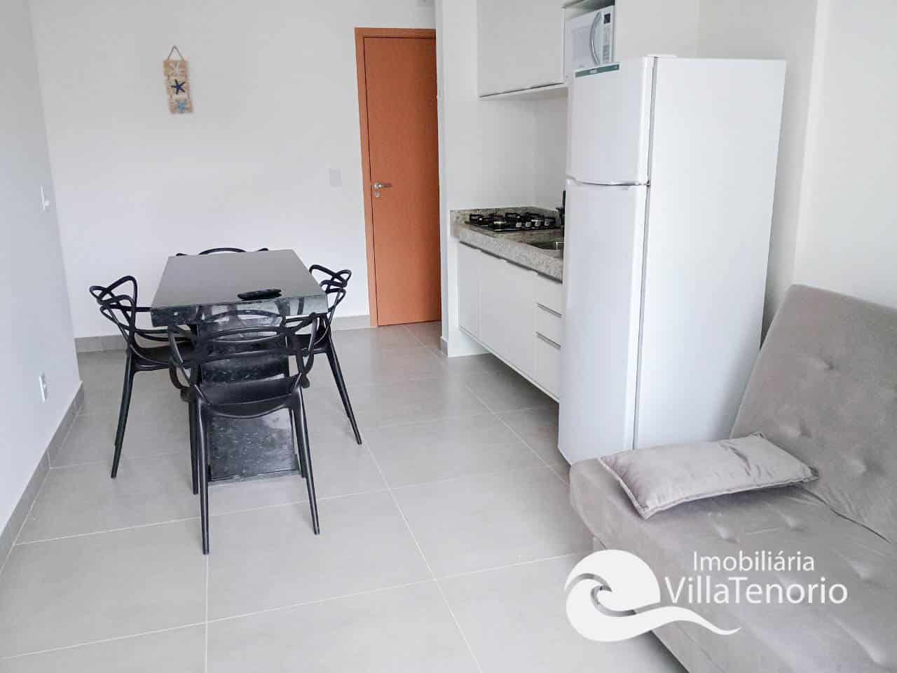 cozinha-APARTAMENTO PRAIA GRANDE 1 DORMITÓRIO MOBILIADO IMOBILIARIA VILLA TENÓRIO-13