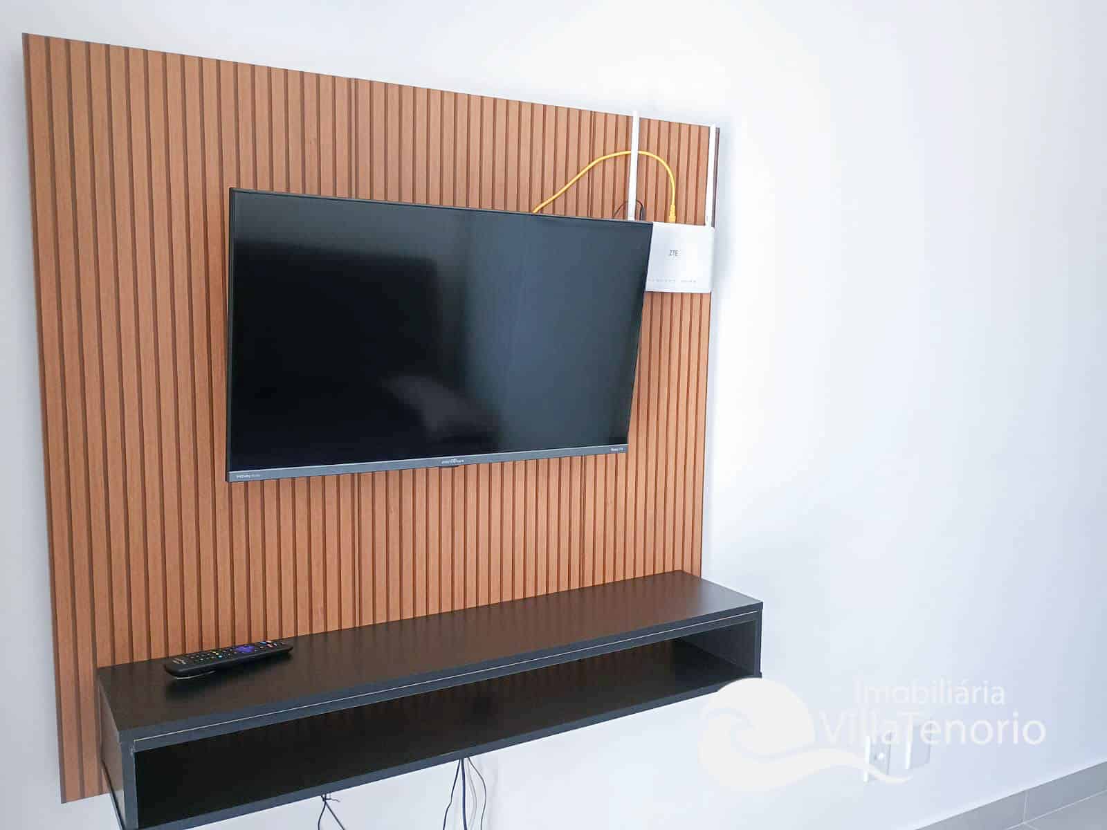 sala-APARTAMENTO PRAIA GRANDE 1 DORMITÓRIO MOBILIADO IMOBILIARIA VILLA TENÓRIO-5