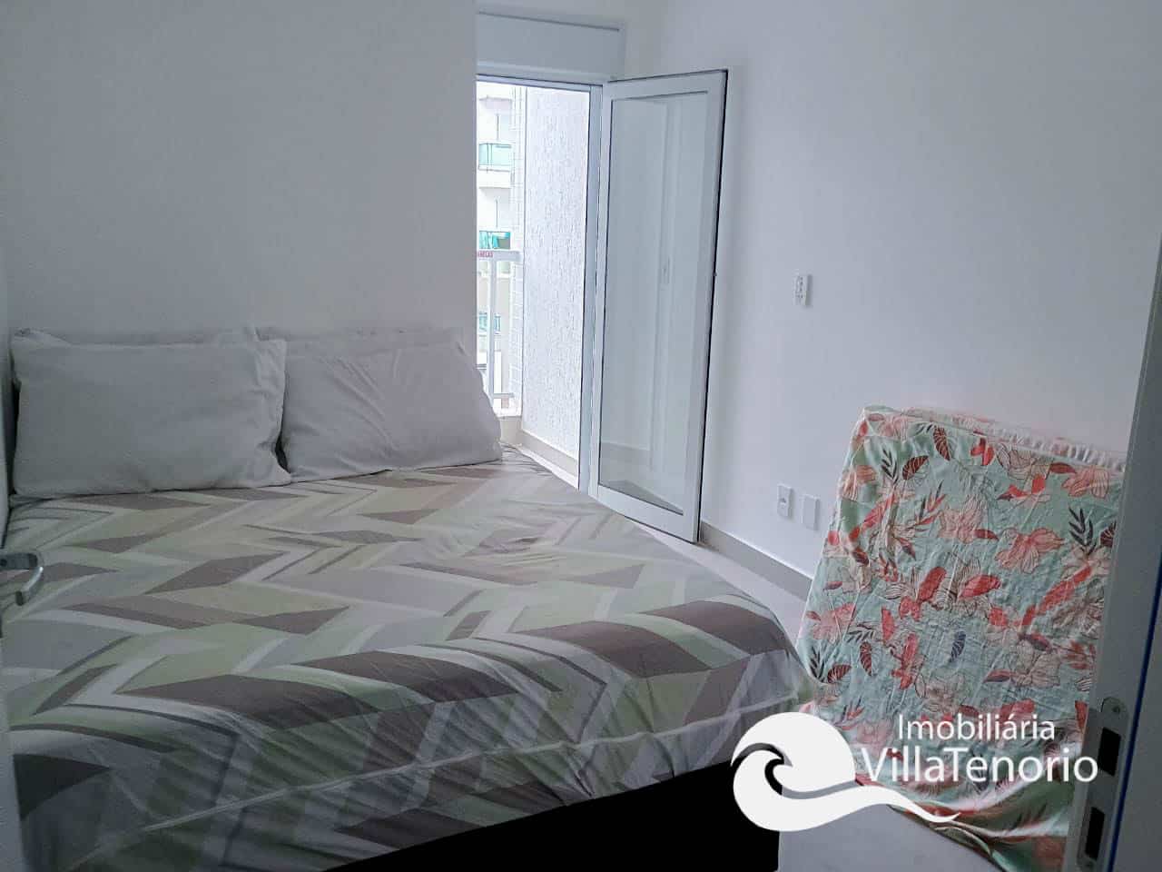 quarto-APARTAMENTO PRAIA GRANDE 1 DORMITÓRIO MOBILIADO IMOBILIARIA VILLA TENÓRIO-9
