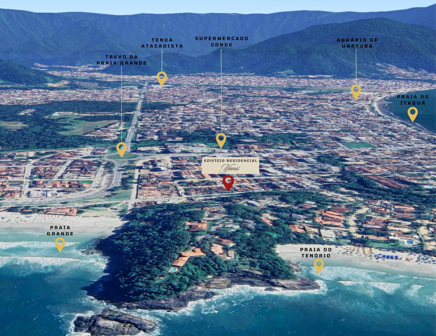 Localização Apartamento na Planta Edifício Residencial Yanis Praia do Tenorio em Ubatuba-20