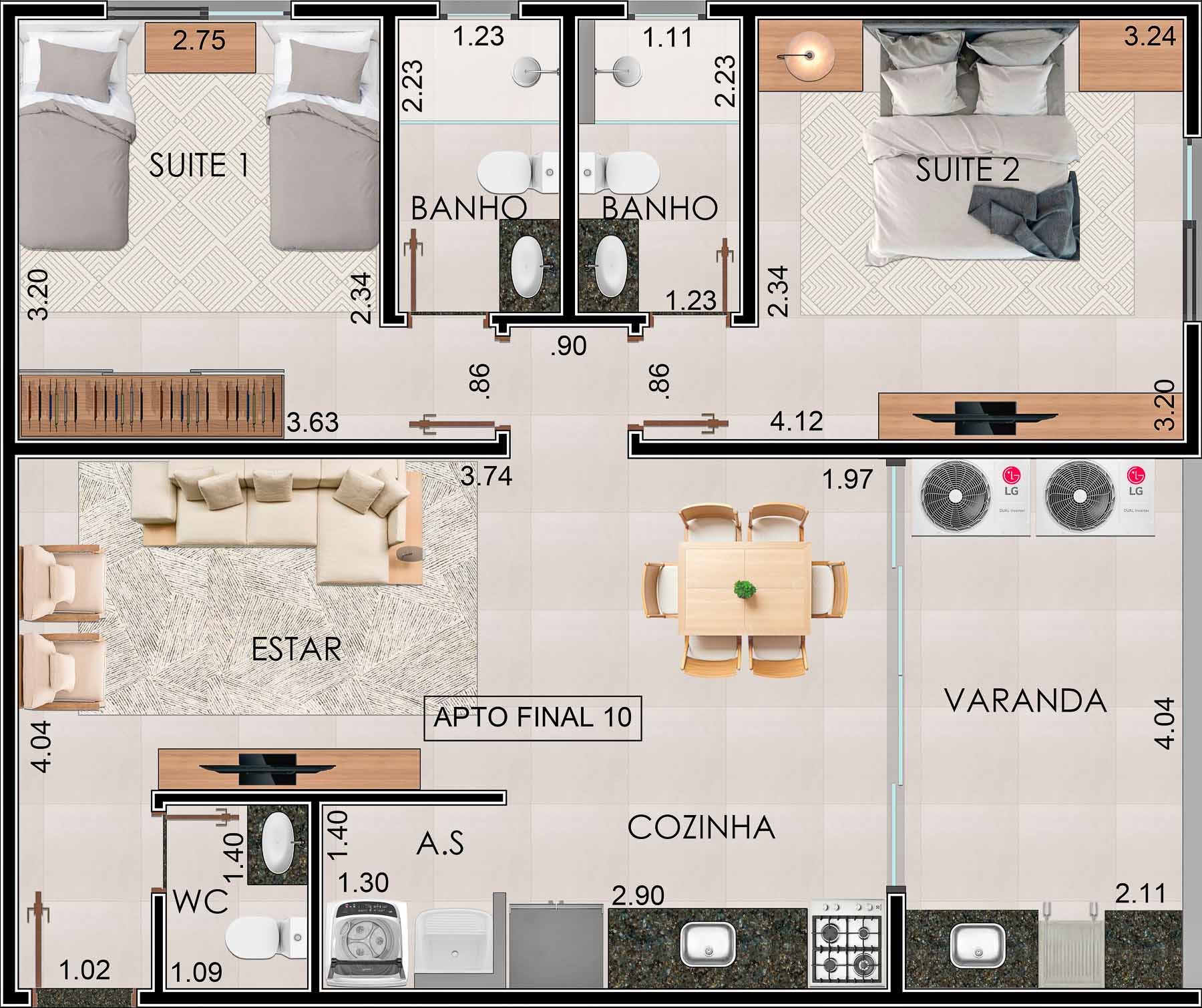 Apartamento na Planta Edifício Residencial Yanis Praia do Tenorio em Ubatuba-6