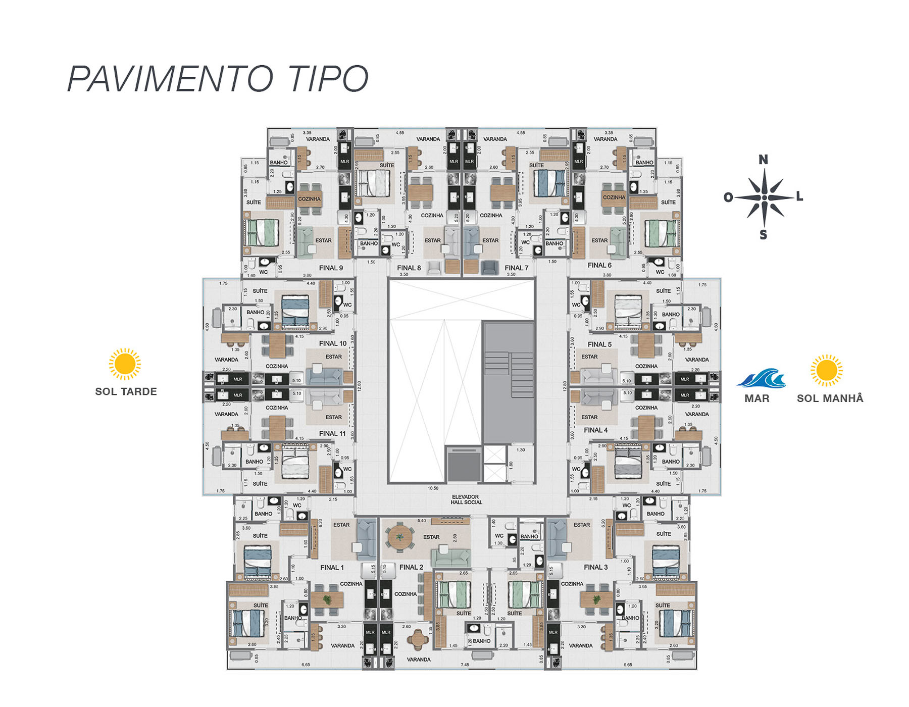 Empreendimento Alpha Living - Plantas - Apartamento na Planta localizado na Praia das Toninhas em Ubatuba-19