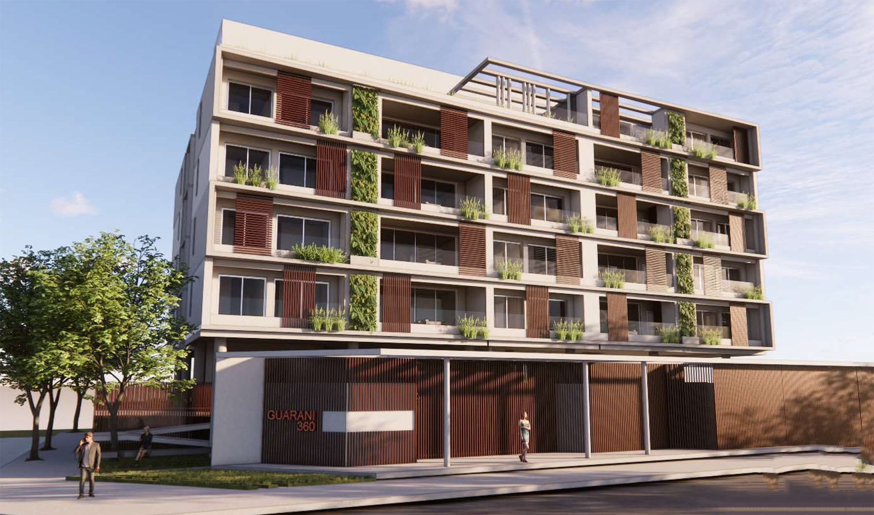 Fachada do apartamento na planta Guarani 360 na praia do Itaguá em Ubatuba