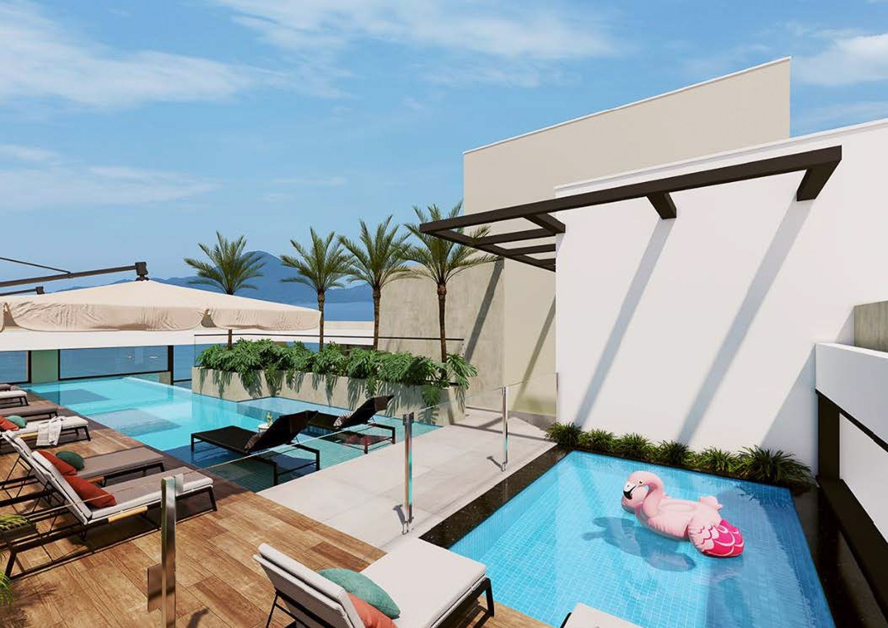 Área de Lazer do Apartamento na Planta SunSet localizado na Praia do Tenório em Ubatuba-12