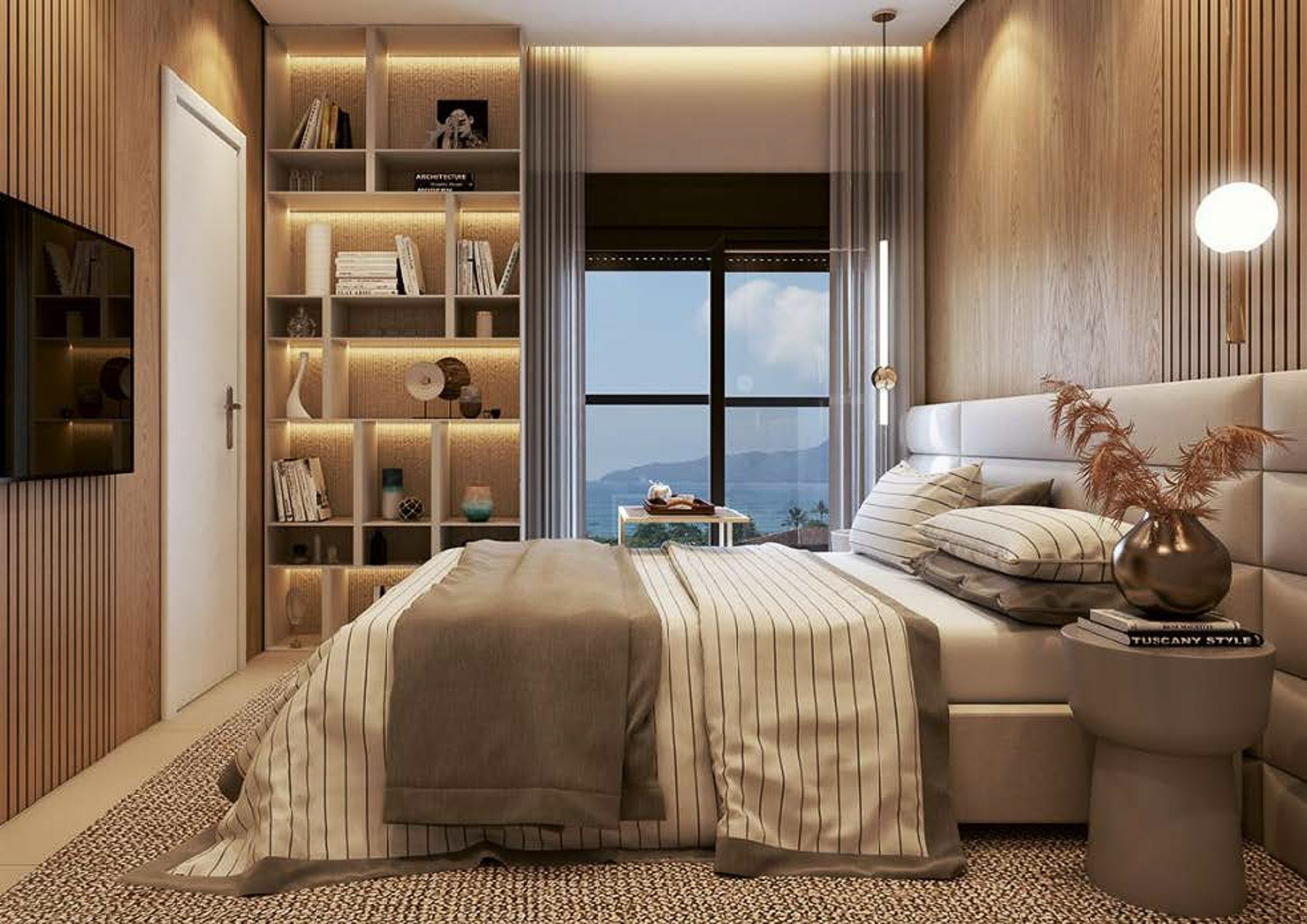 Suite - Apartamento na Planta SunSet localizado na Praia do Tenório em Ubatuba-8