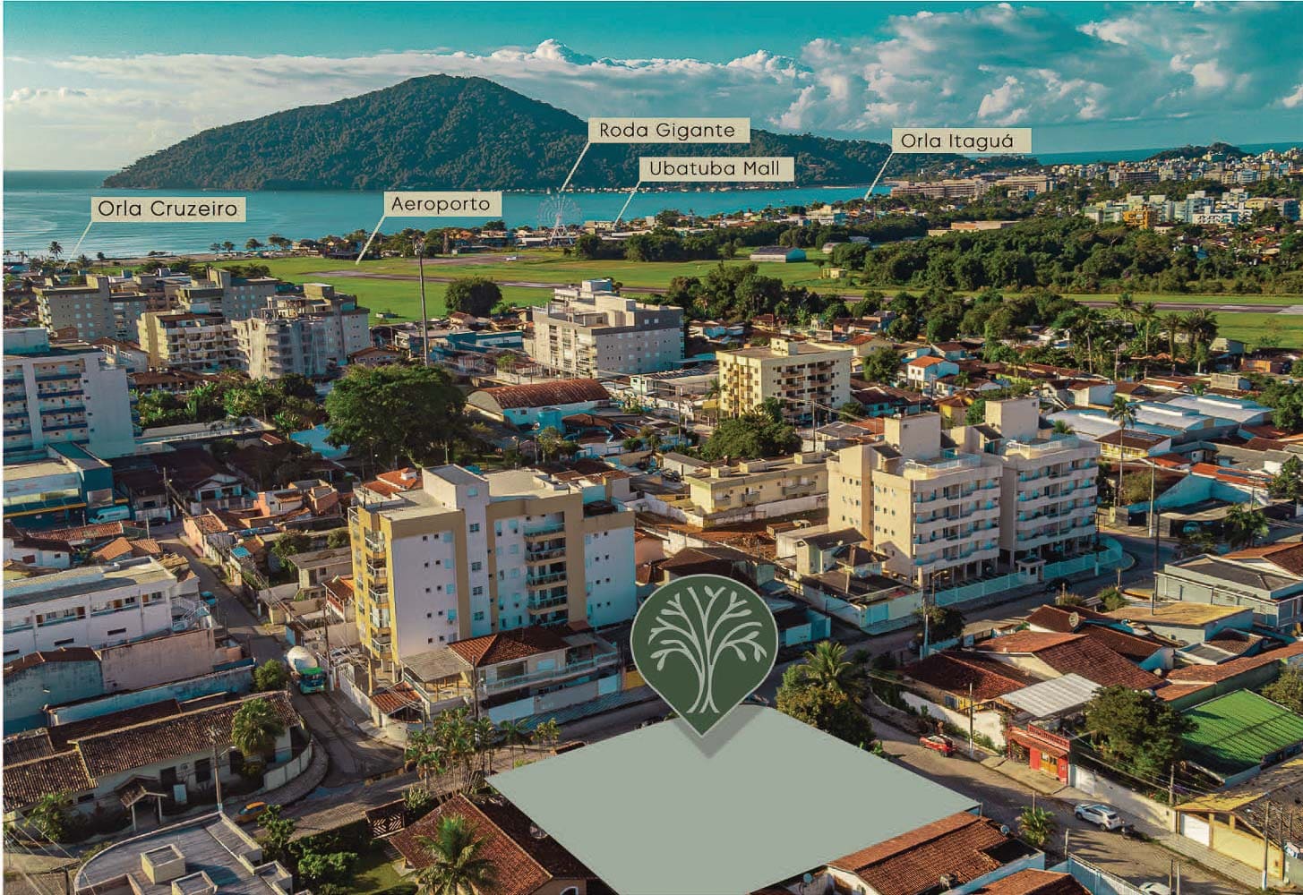 Localização - Apartamento na Planta Arboredo Residencial no Centro de Ubatuba - Apresentado pela Imobiliária Villa Tenório-2