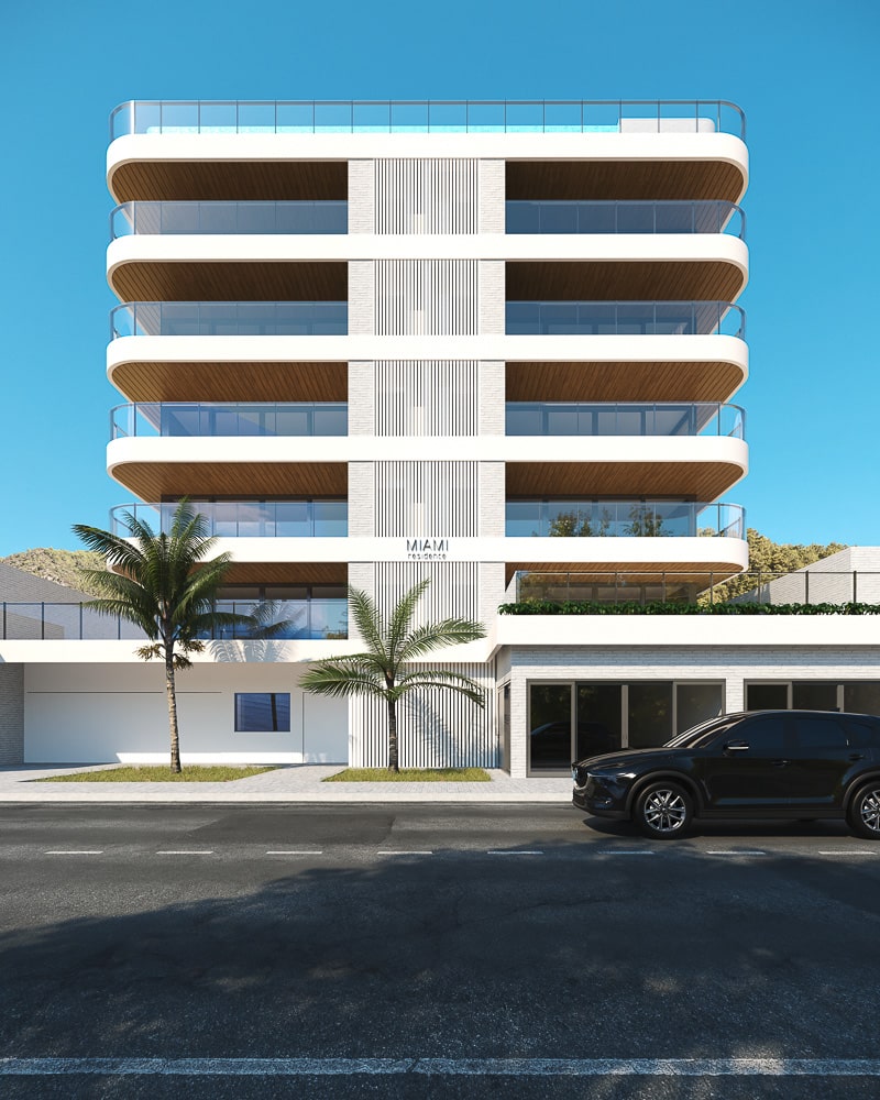 Fachada_Apartamento na Planta Frente Mar - Miami Residence - Praia do Itagua em Ubatuba - Apresentado pela Imobiliária Villa Tenório - especialista em apartamentos na planta em Ubatuba-5