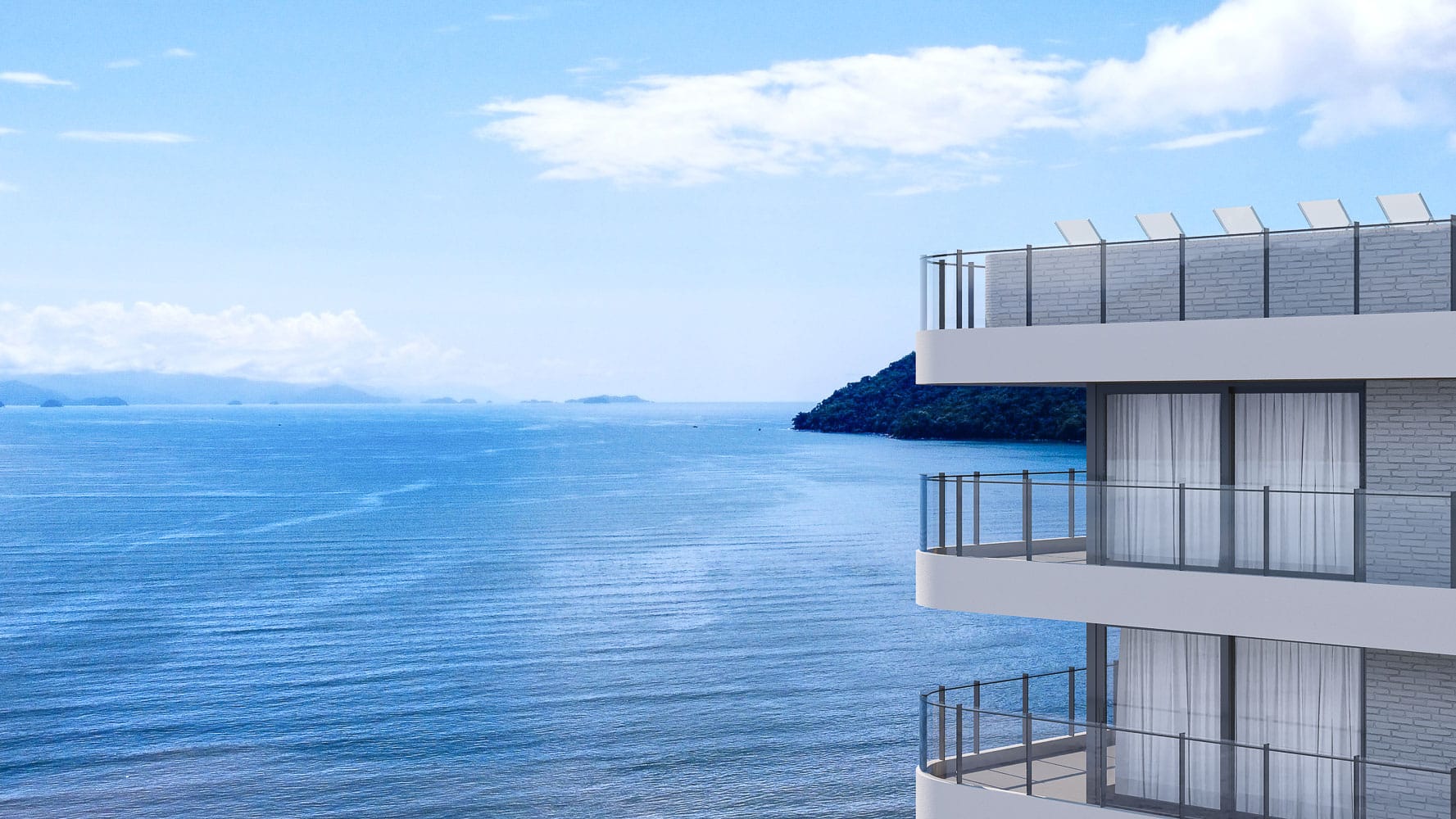 Vista_Apartamento na Planta Frente Mar - Miami Residence - Praia do Itagua em Ubatuba - Apresentado pela Imobiliária Villa Tenório - especialista em apartamentos na planta em Ubatuba-6