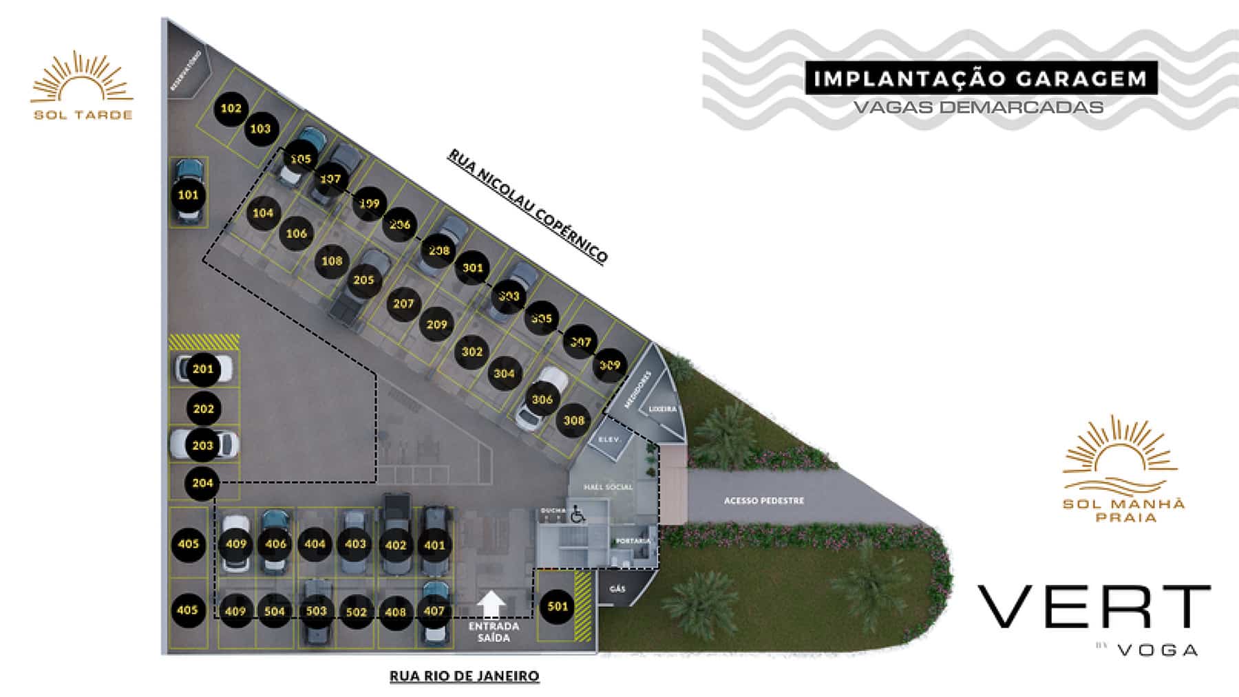 Garagem - Vert empreendimento - Localização Pereque Açu em Ubatuba 2026