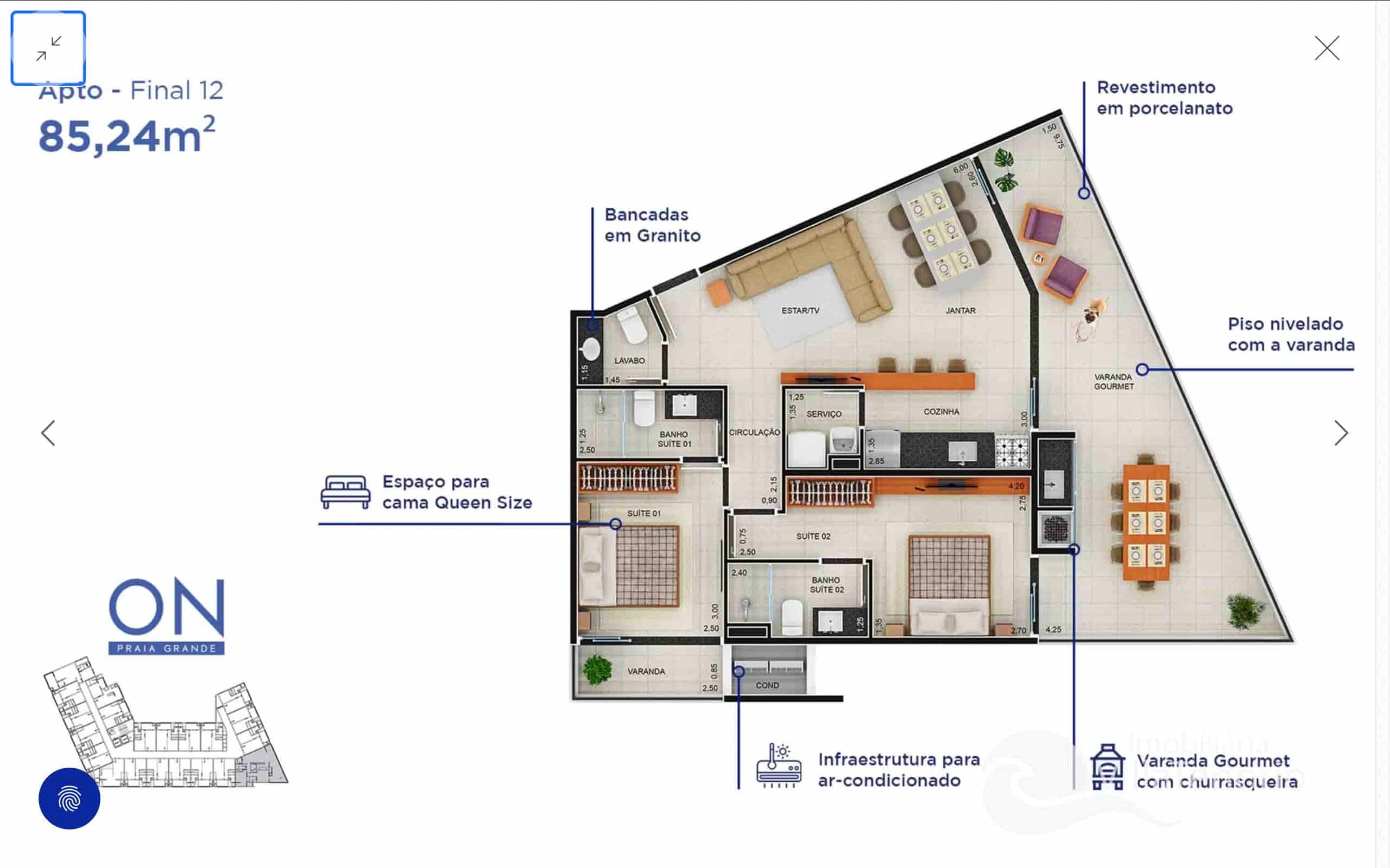 APARTAMENTO NOVO A VENDA 85M2 PRAIA GRANDE UBATUBA 2 DORMITORIOS 3 BANHEIROS 2 SUITES