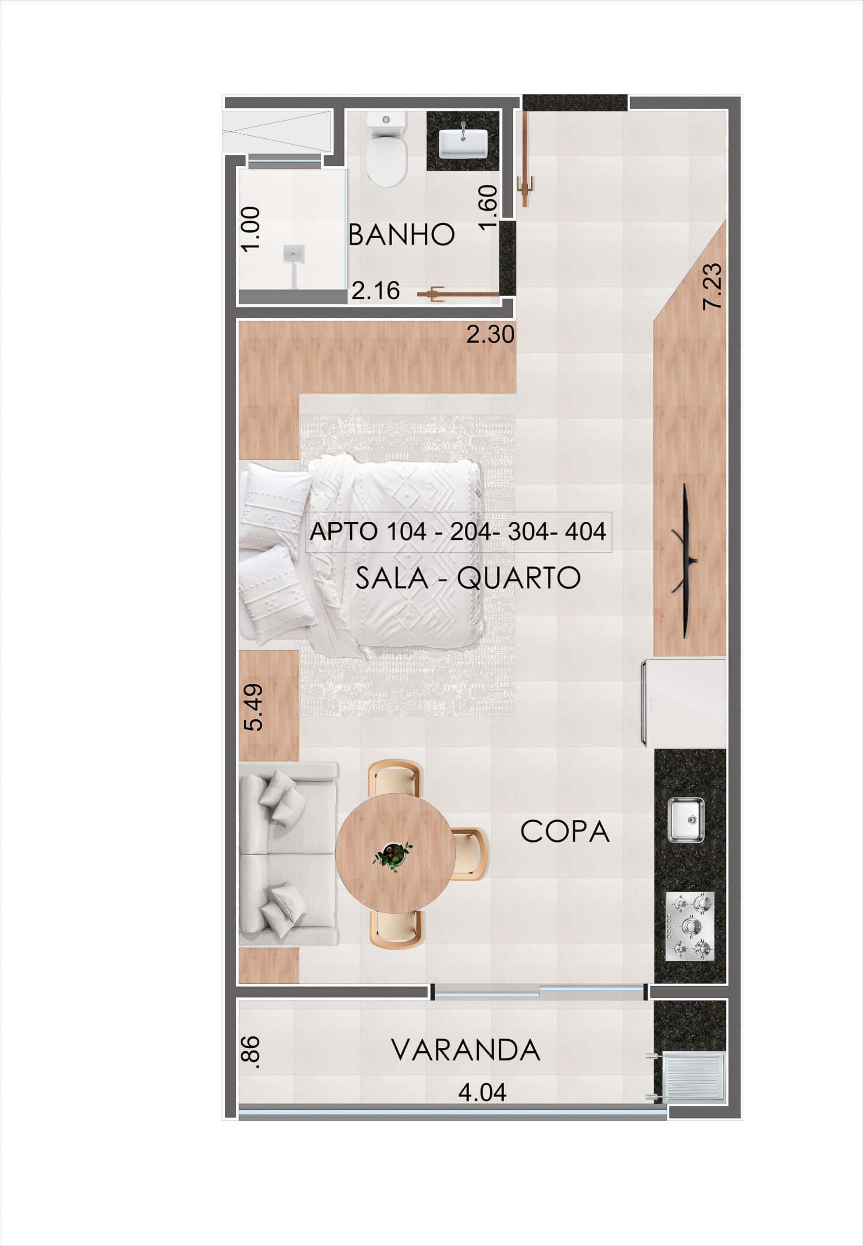 Planta - Apartamento na Planta em Ubatuba - Kadosh Residence localizado na Praia Grande-24