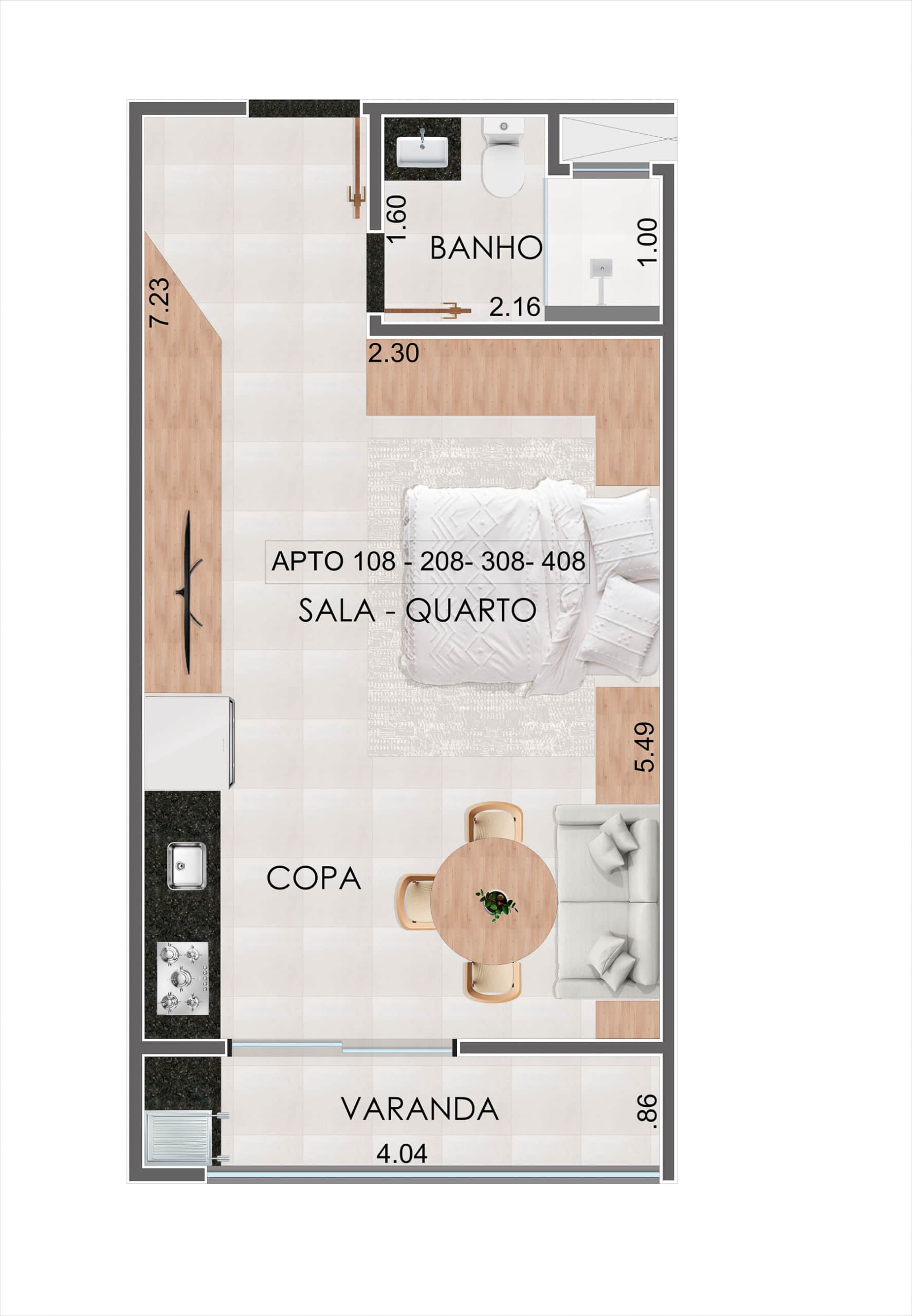 Planta - Apartamento na Planta em Ubatuba - Kadosh Residence localizado na Praia Grande-28