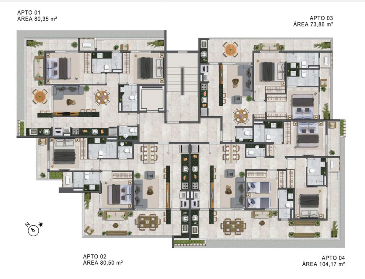 Gad Residence - apartamentos na planta em Ubatuba - Praia do Tenório - alto padrão - Imobiliária Villa Tenório-13