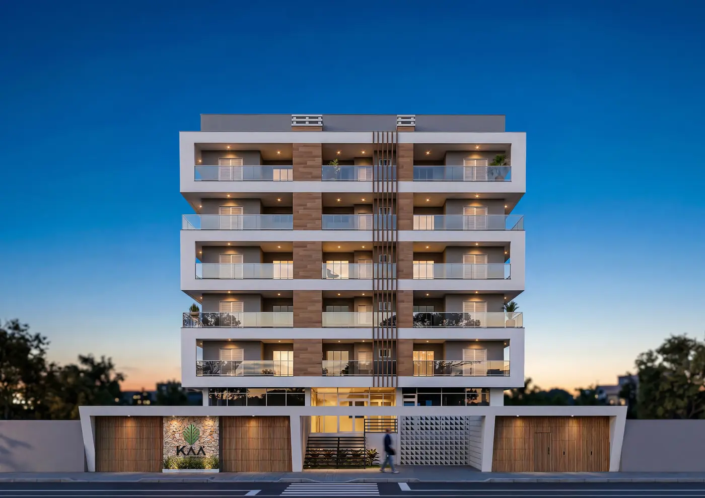 Fachada do apartamento na planta Kaa Residencial em Ubatuba